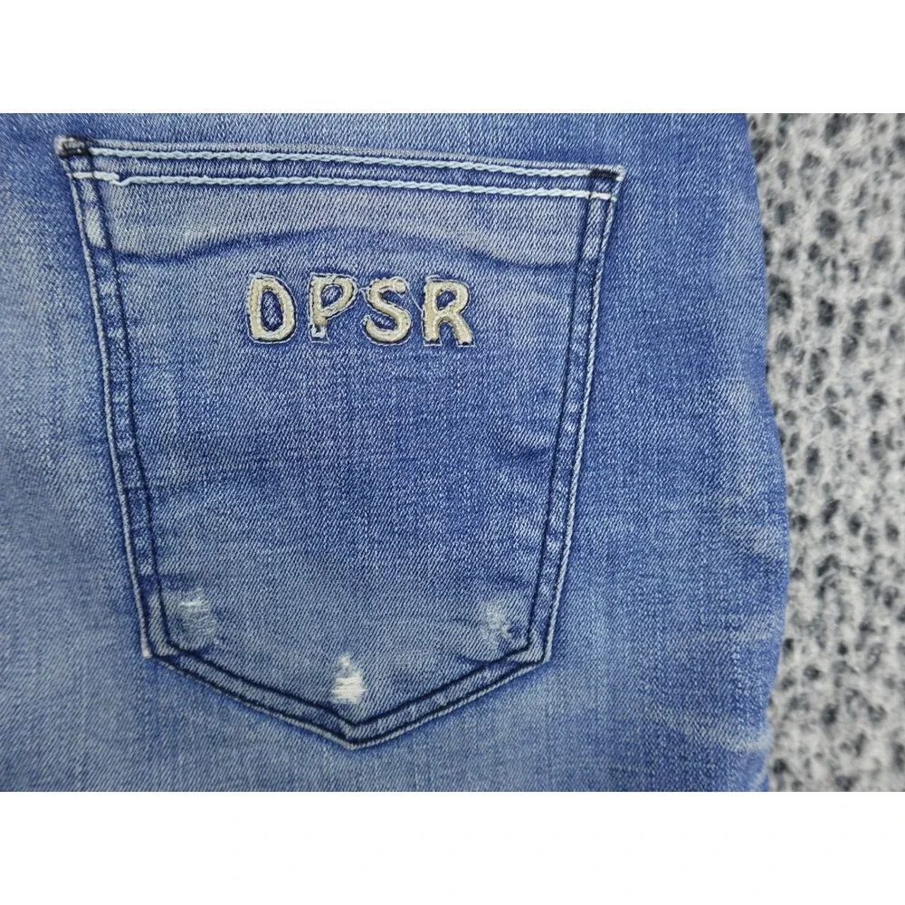 DPSR Denim Peoples Republic Jeans Mens XL Blue Straight Leg Faded Distressed